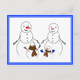 Snowman Family Postcard