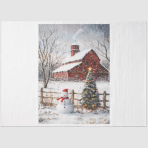 Snowman Farm Tissue Paper