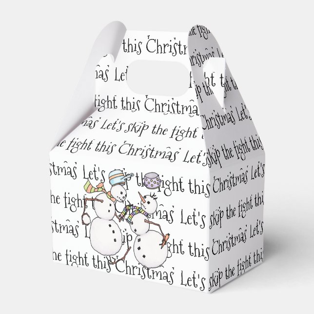 Snowman fight favor box (Front Side)