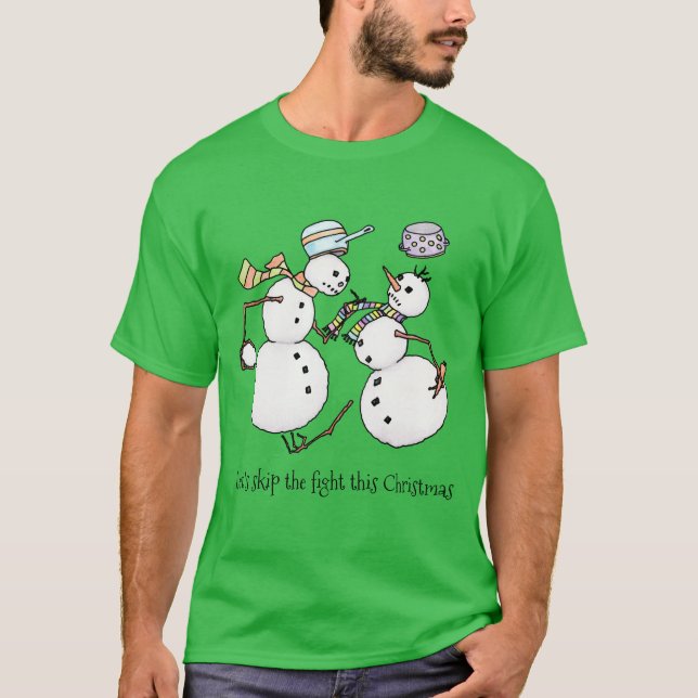 Snowman fight T-Shirt (Front)