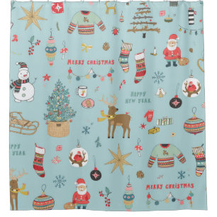 Snowman Fir-Tree Christmas Wrapping Pattern