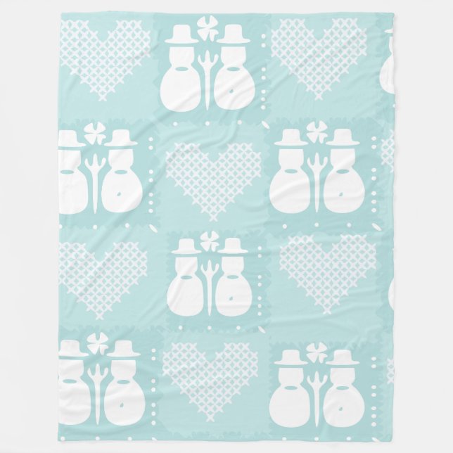 Snowman  fleece blanket (Front)