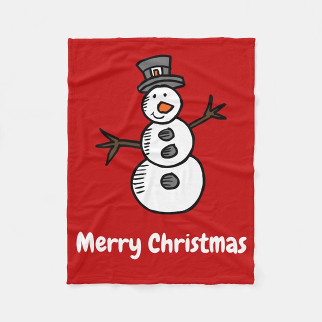 Snowman Fleece Blanket (Front)