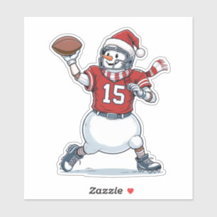 Snowman Football Player Christmas 2026 Holiday