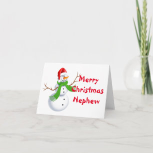 SNOWMAN FOR MY NEPHEW AT CHRISTMAS CARD