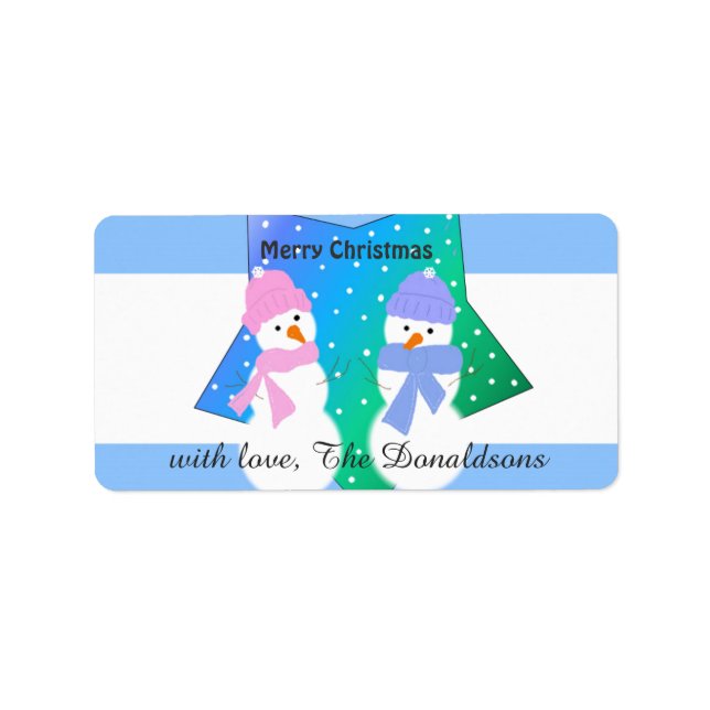 Snowman Friends Label (Front)