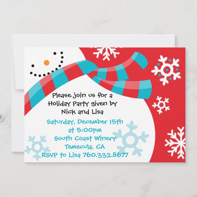 Snowman Fun - Christmas Invitations (Front)