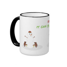 Snowman funny Christmas mug