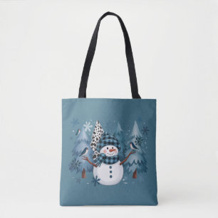 Snowman Funny Christmas Xmas Holiday Trees Tote Bag