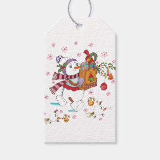 Snowman gift cards gift tags