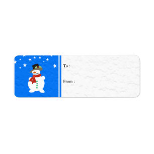 Snowman - Gift Label Tags