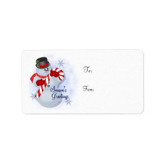 Snowman Gift Tag - Label