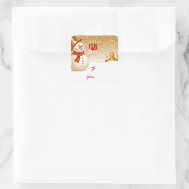 Snowman Gift Tag Stickers (Bag)