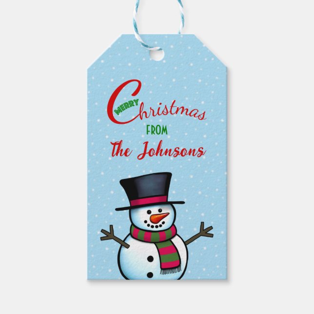 Snowman Gift Tags (Front)