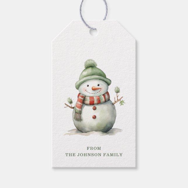 Snowman Gift Tags (Front)
