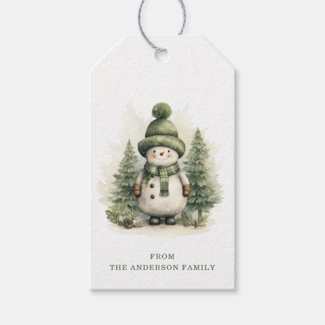 Snowman Gift Tags (Front)