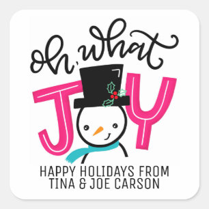 Snowman Gift Tags Personalized Chrimstas Stickers