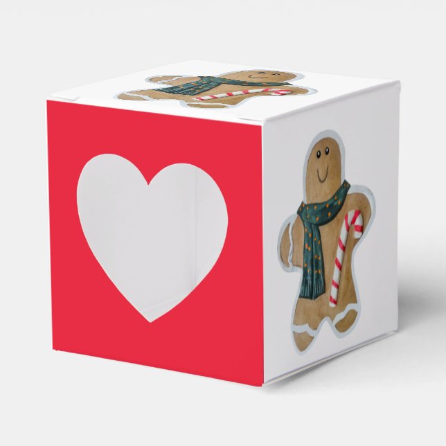 Snowman gingerbread  favor box (Front Side)