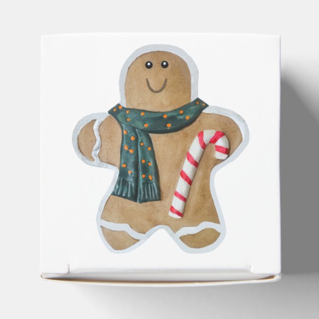 Snowman gingerbread  favor box (Top)