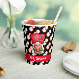 Snowman Gnome Customize Colour and Text Paper Cups