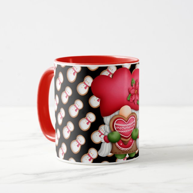 Snowman Gnome Customize Colour Mug (Front Left)