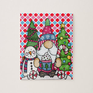 Snowman gnome & Xmas Arbre puzzle