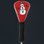 Snowman Golf Head Cover<br><div class="desc">Illustration for Christmas with cute,  smiley snowman decoration. It is possible to change the background colour and to add different one to the design with your choice.</div>