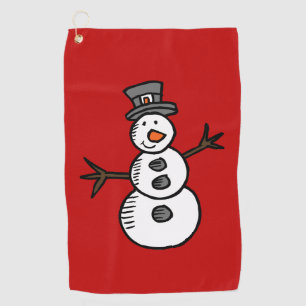 Snowman Golf Towel
