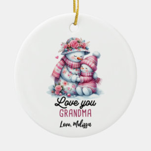 Snowman Grandma Ornament