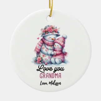 Snowman Grandma Ornament