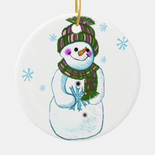 Snowman Granny custom ornaments
