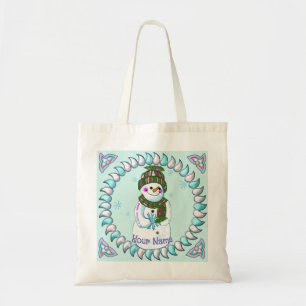 Snowman Granny tote bags