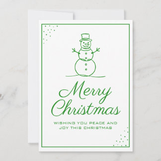 Snowman Greeting Christmas Card