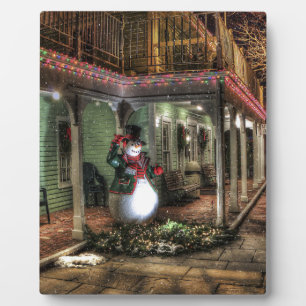 Snowman Greetings Plaque