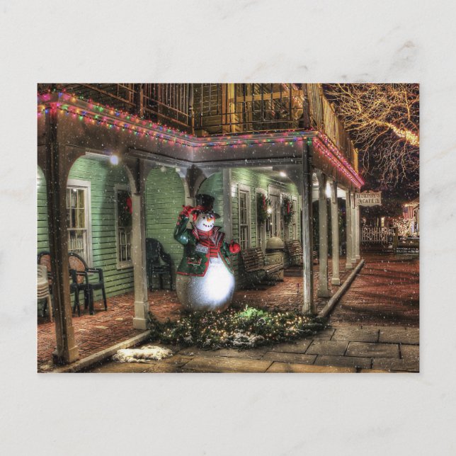 Snowman Greetings Postcard (Front)