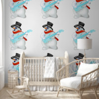 Snowman Guitar Player Funny