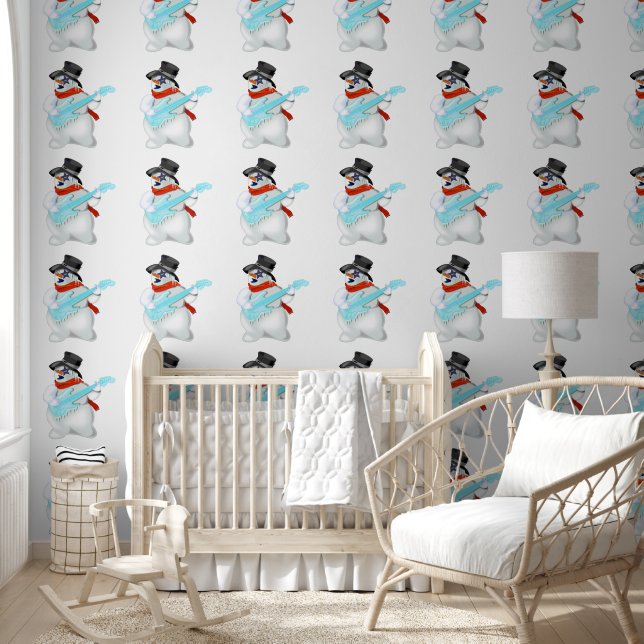 Snowman Guitar Player Funny Wallpaper (Kids)