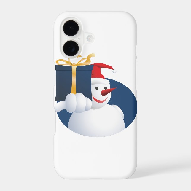 Snowman hands over gift... (Back)