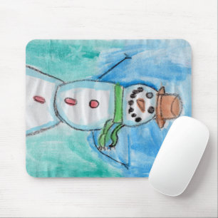 Snowman Happiness - Kids Art fo CHOC Mouse Pad