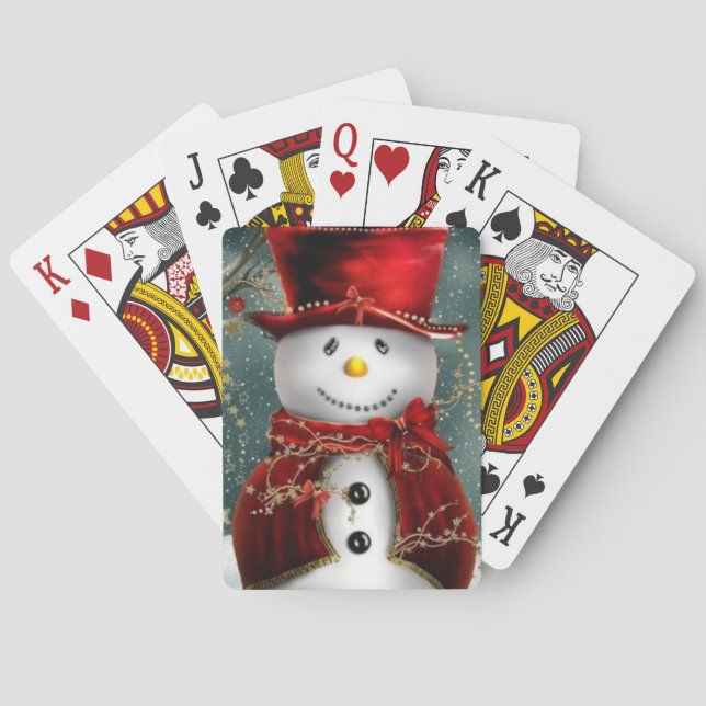 Snowman happy holidays cards (Back)