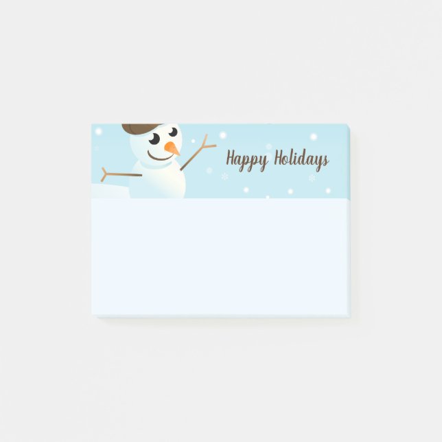 Snowman Happy holidays Post-it Notes (Front)