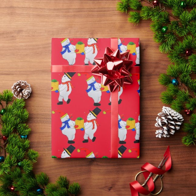 SNOWMAN HERE'S YOUR CHRISTMAS GIFT  WRAPPING PAPER (Holiday Gift)