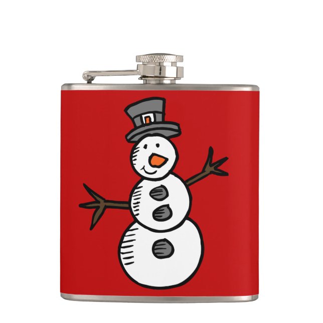 Snowman Hip Flask (Front)
