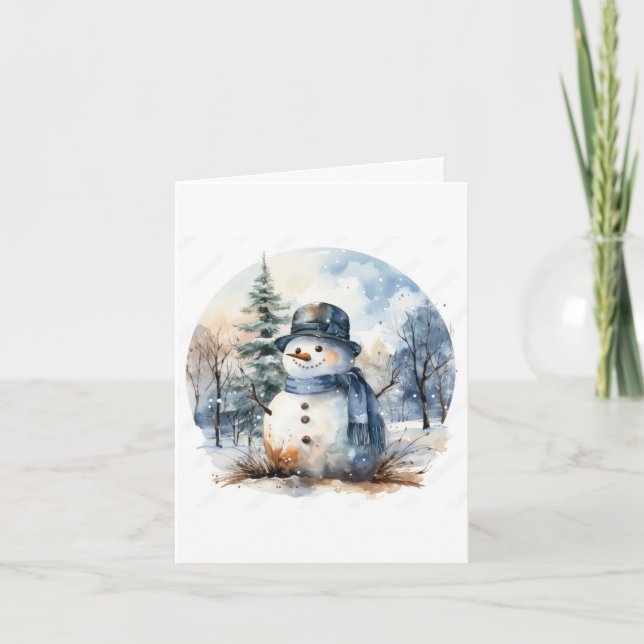 Snowman Holiday Card (Front)