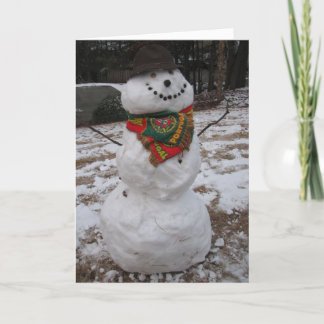 snowman holiday card