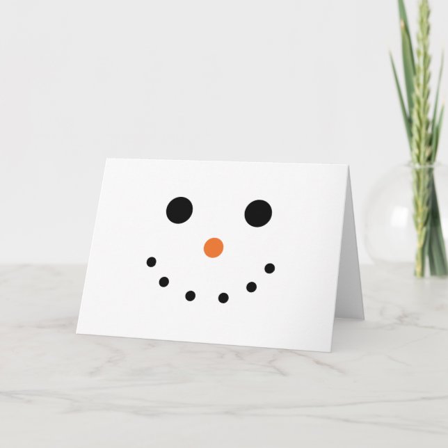 Snowman Holiday Greeting Card (Front)
