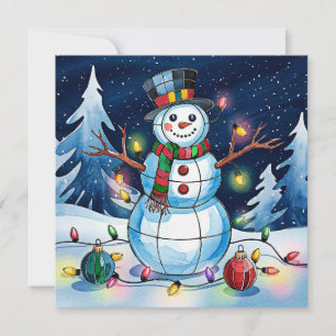 Snowman Holiday Greeting Card