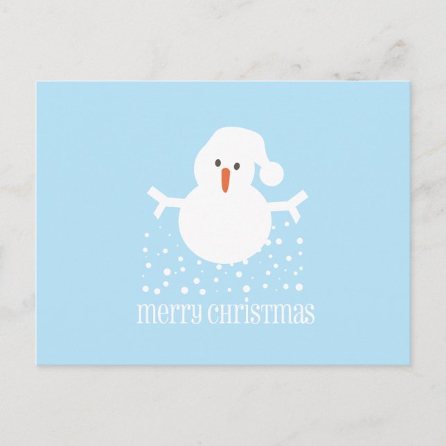 Snowman - Holiday Greetings Postcard (Front)