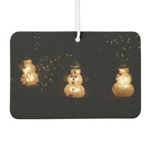 Snowman Holiday Light Display Air Freshener