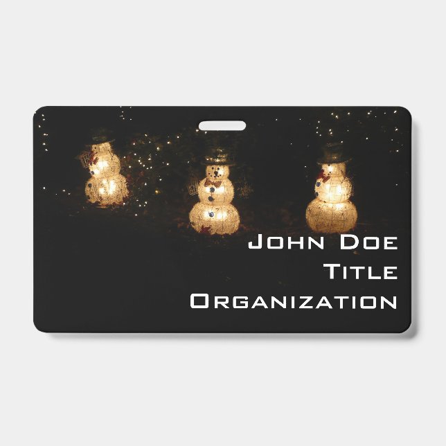 Snowman Holiday Light Display Badge (Front)